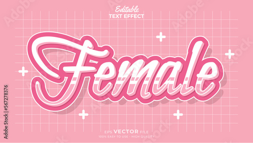 International Women`s Day Editable text effect template