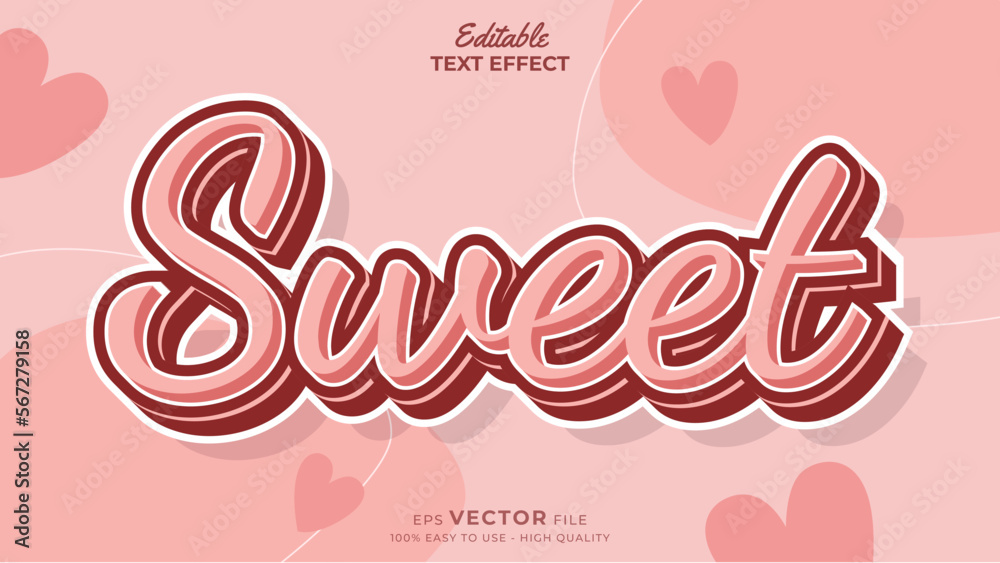 International Women`s Day Editable text effect template