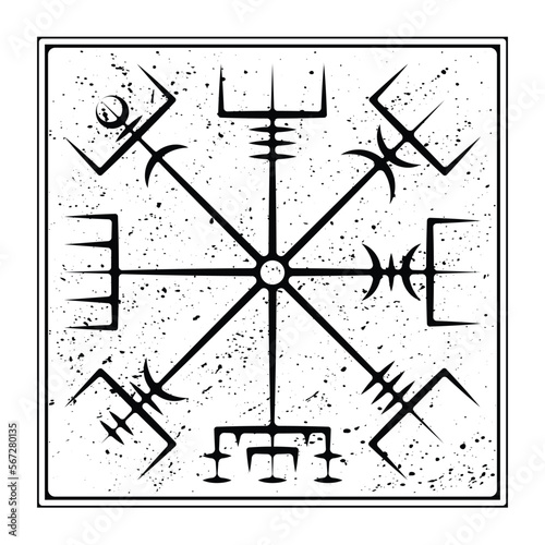 Vegvisir true square black sharp corners