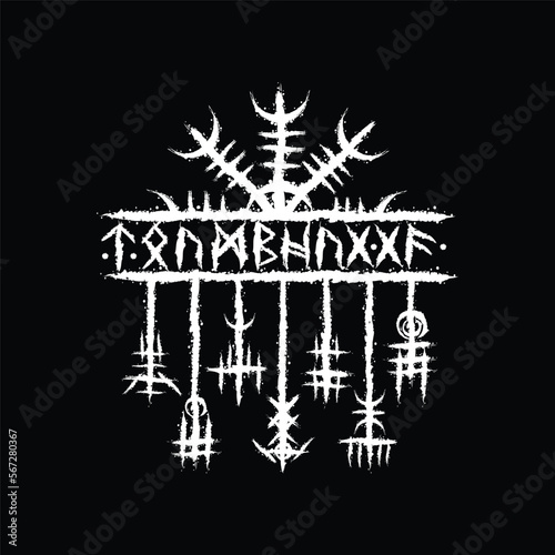 Runic viking Scandinavian runes signs