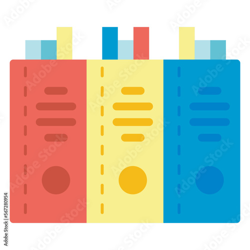folder documents flat illustration