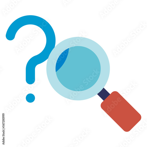 search clue flat illustration