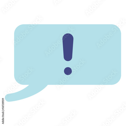 interuption speech bubble flat illustration