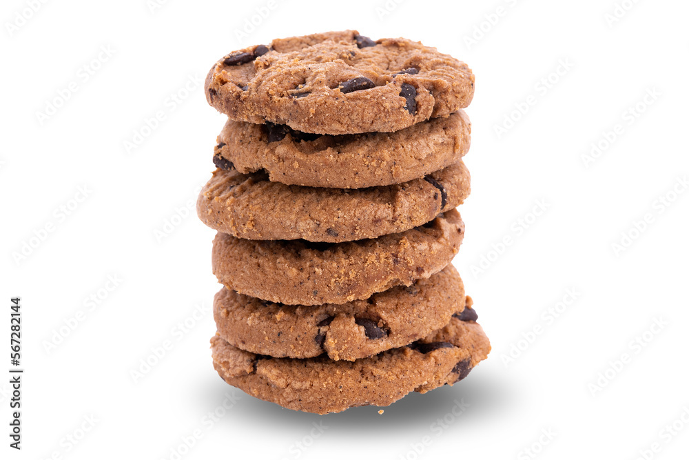 chocolate chip cookies isolated chocolate chip cookies isolated