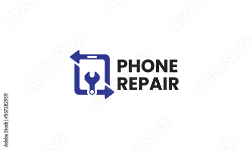 Phone repair logo, Service phone logo, gadget logo vector