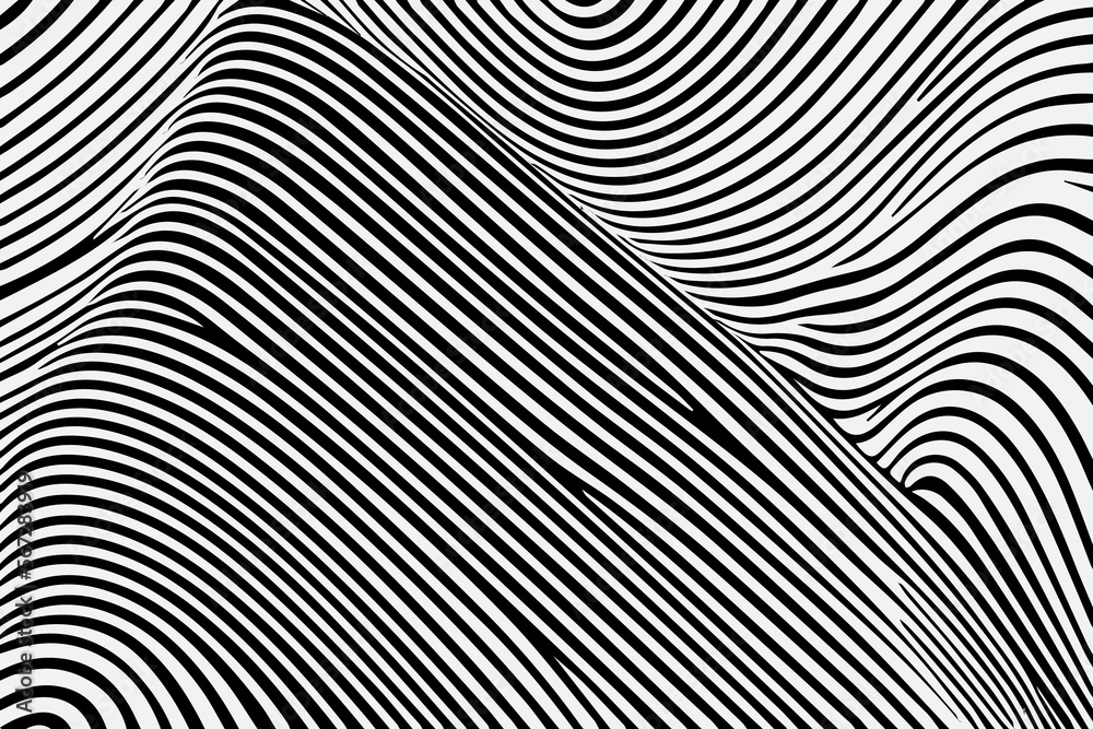 Seamless pattern with hand drawn wavy lines, editable EPS vector format