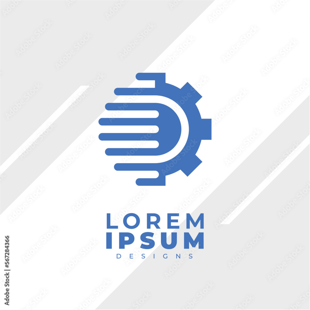 © lukil - Flat design technology logo, Logo with electronics Concept with gradient colors