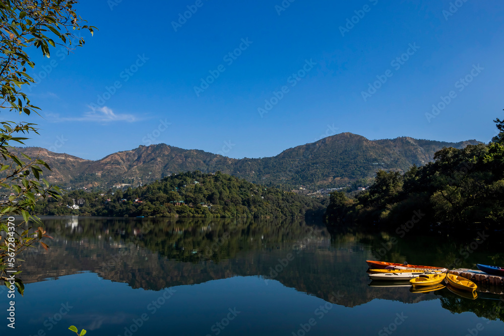 Naukuchiatal lake located in Bhimlal, Uttarakhand 