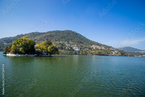 Various views of the Bhimtal lake , Uttarakhand