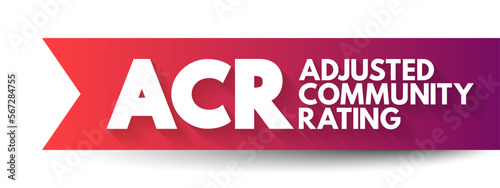 ACR - Adjusted Community Rating acronym, medical concept background