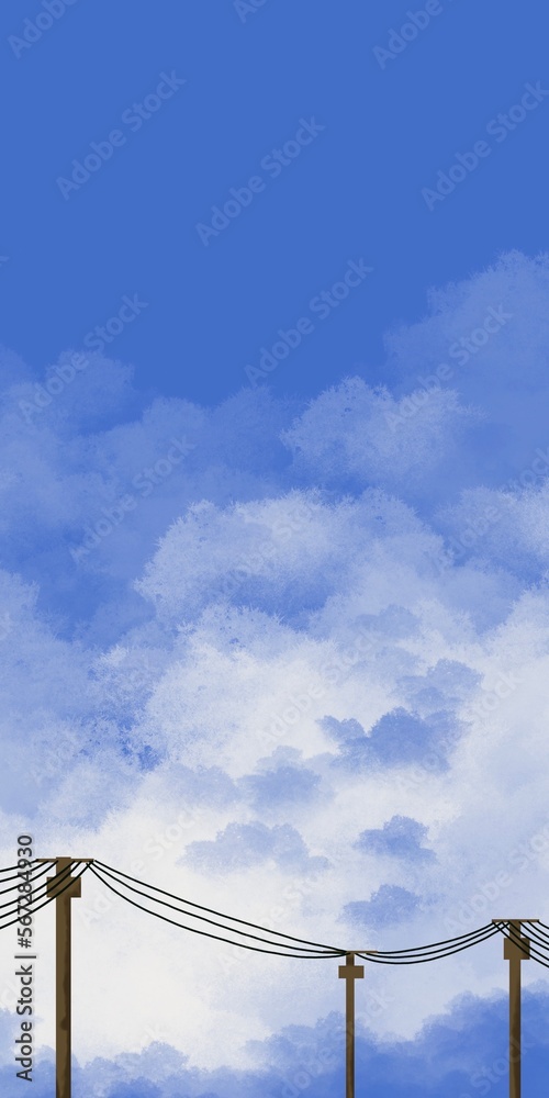 Electric pole clounds chill view wallpaper Phone Electric pole clounds chill view wallpaper Phone