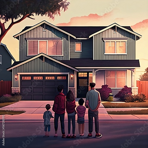 New Home For Family. Real Estate. Home Owners. Home Buying. Real Estate Agent. Mortgage. Generative AI.