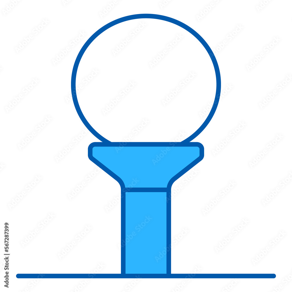 Golf ball on stand before hitting - icon, illustration on white background, similar style Golf ball on stand before hitting - icon, illustration on white background, similar style