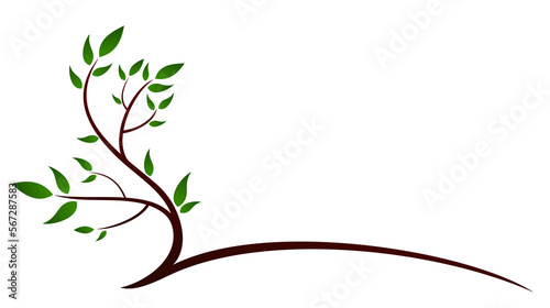 The green tree stylized symbol.