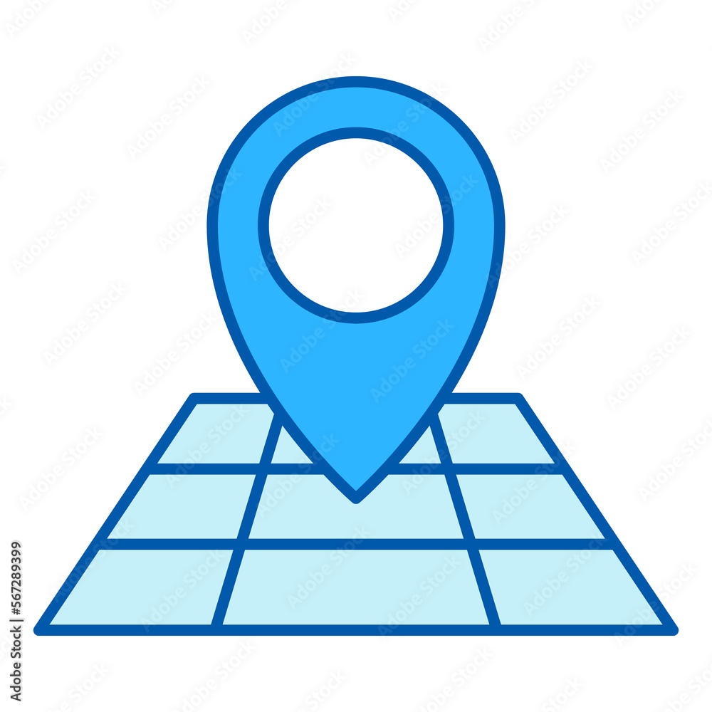 Golf course location on map - icon, illustration on white background, similar style Golf course location on map - icon, illustration on white background, similar style