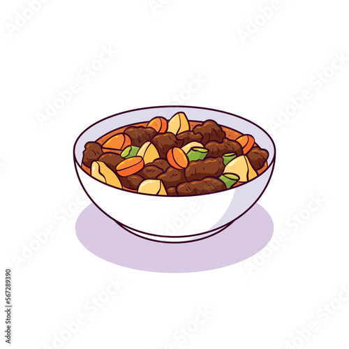 hand drawn irish stew food