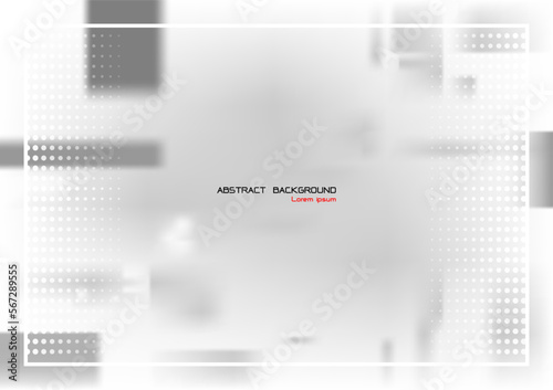 Smooth white cloud  with solft light and dot elements background ,modern abtract template,Grey background