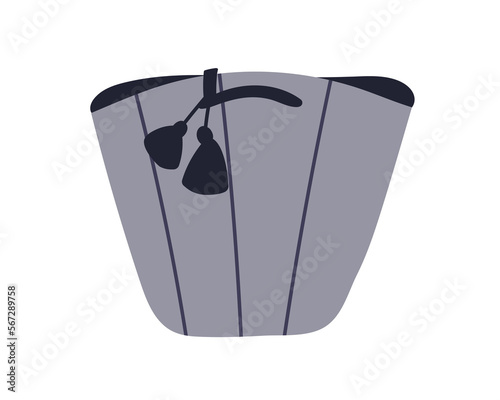 Tote bag, women fashion handbag of trapeze shape in trendy style. Modern fema...