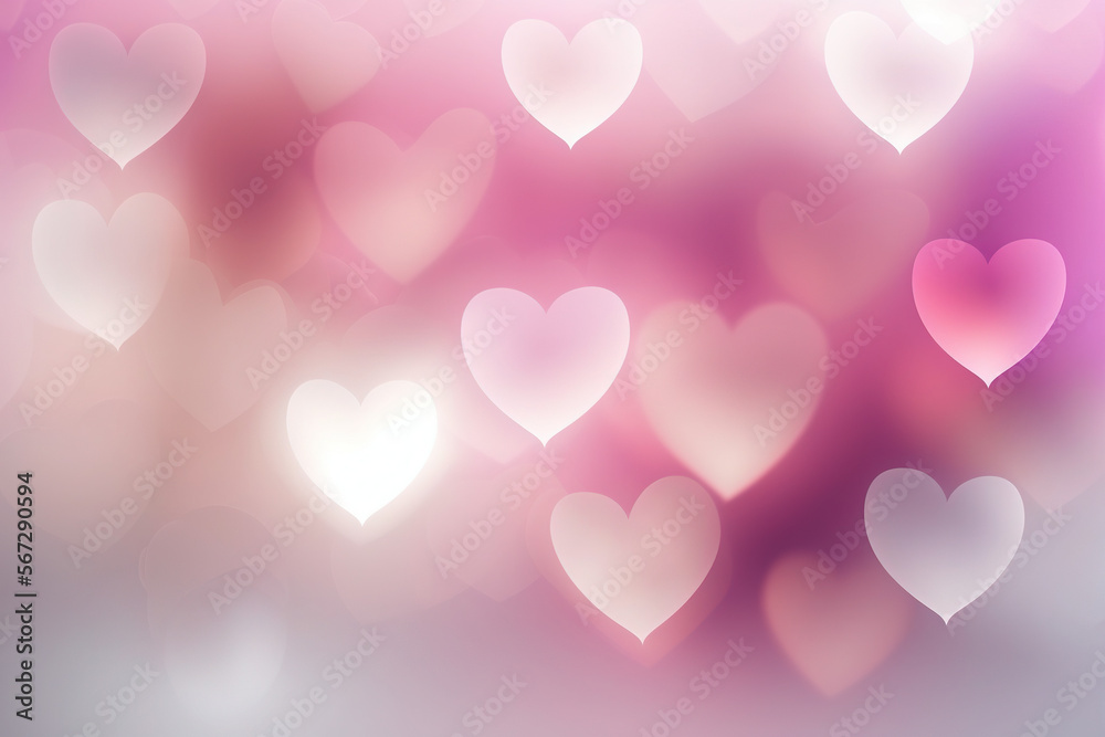 Blurred Valentine's Day wallpaper. Generative AI