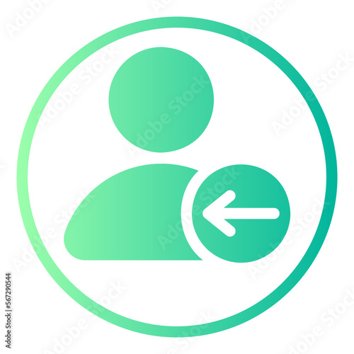 Logout gradient icon