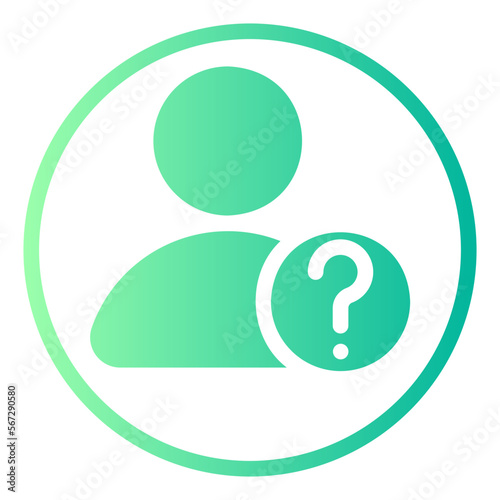 question gradient icon
