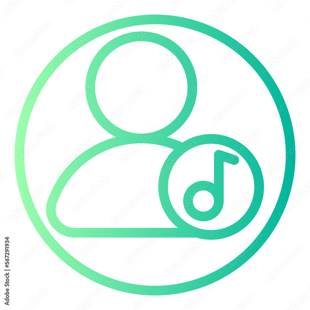 music gradient icon