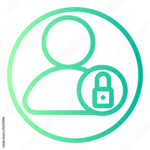 lock gradient icon
