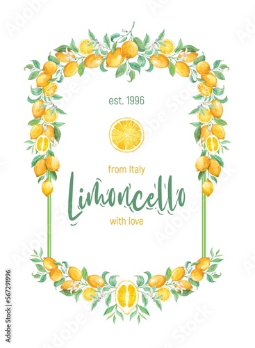 Foto Label for Limoncello, lemonade