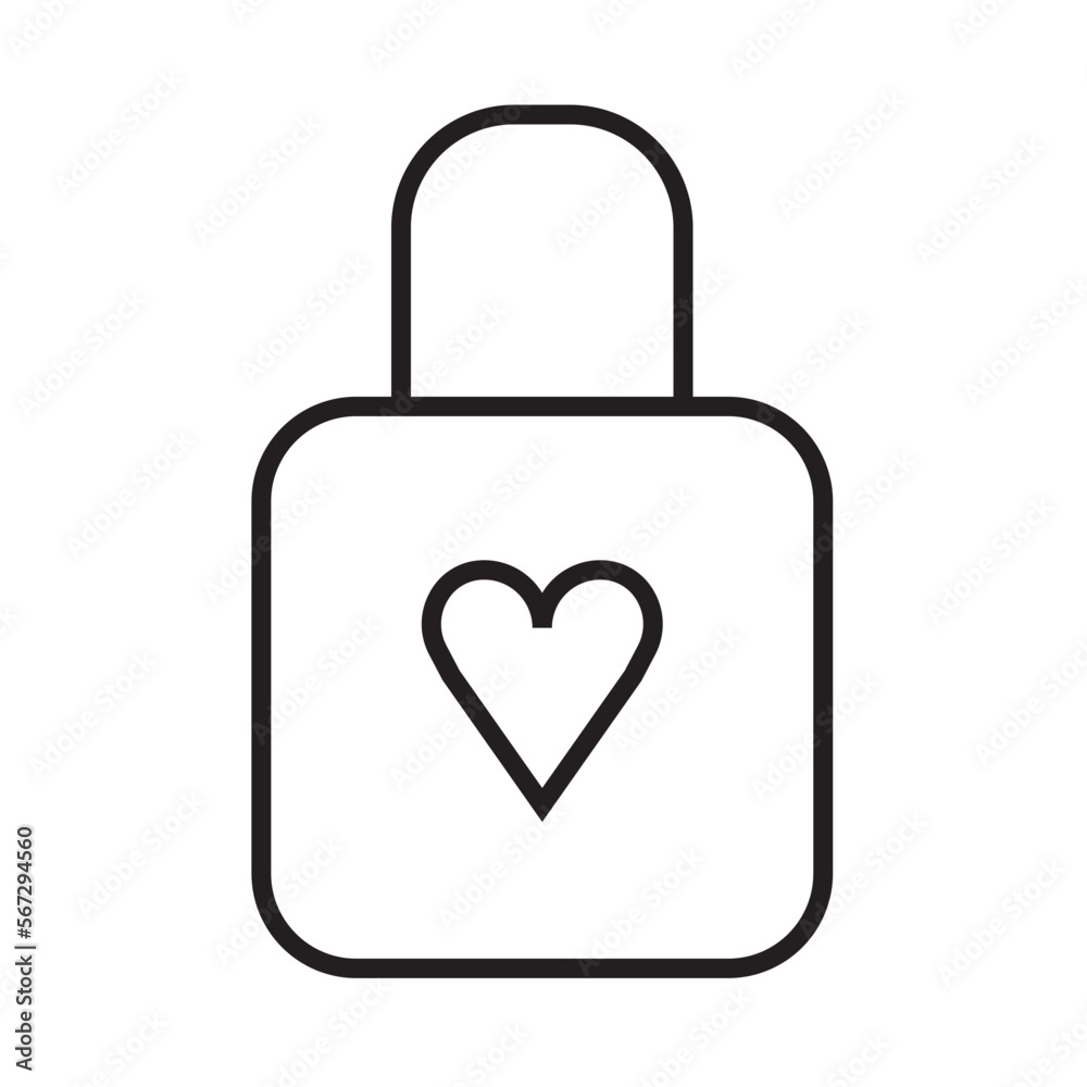 love padlock design vector icon love padlock design vector icon