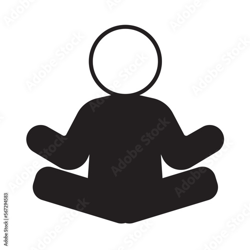meditation design vector icon