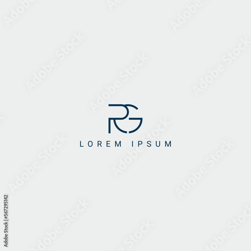 Awesome creative trendy letter PG GP initial based Alphabet icon logo.