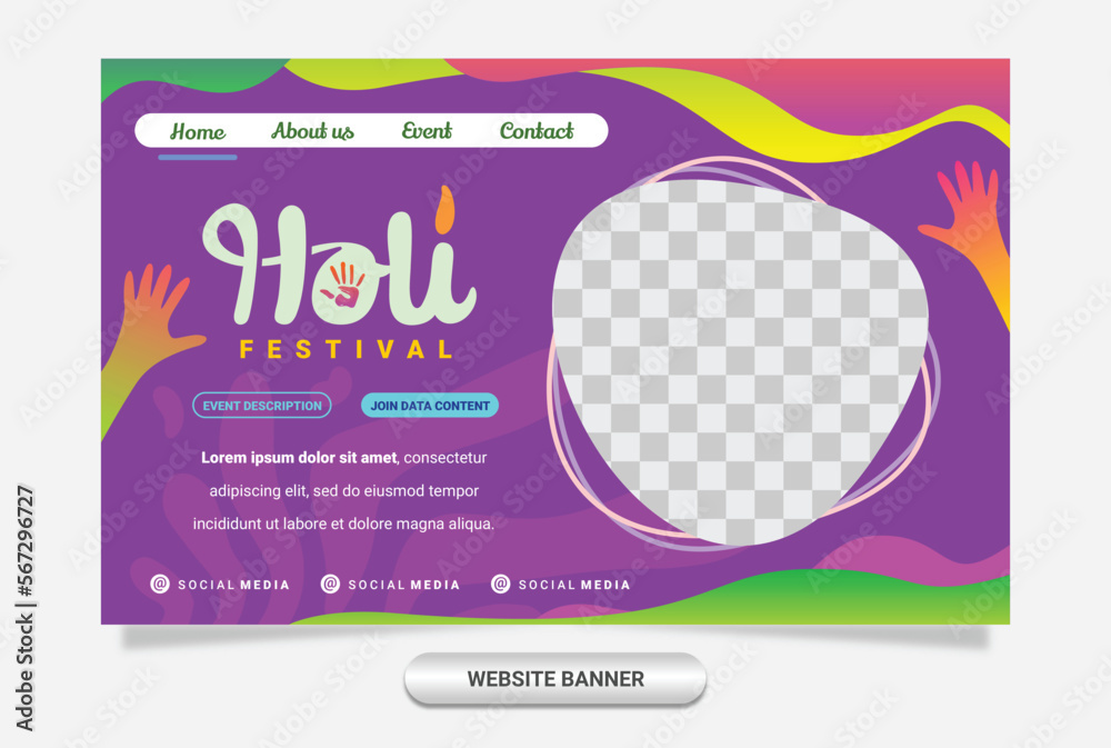 website landing page for holi festival website landing page for holi festival