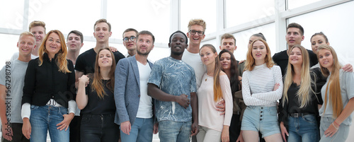 group of successful young people standing together.