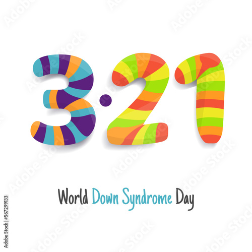 Vector Illustration of World Down Syndrome Day.
