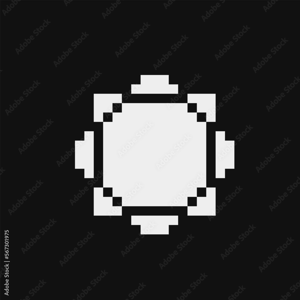 Sun sticker pixel art icon. Design for logo, web, mobile app, badges and patches. Video game sprite. 1-bit. Isolated vector illustration. Sun sticker pixel art icon. Design for logo, web, mobile app, badges and patches. Video game sprite. 1-bit. Isolated vector illustration.