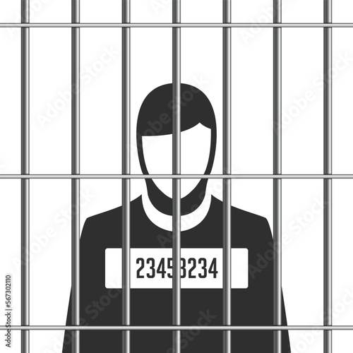 Prison metal bars isolated on white background. Realistic prison fence jail. Vector seamless pattern. Criminal or sentence concept. Illustration EPS 10.
