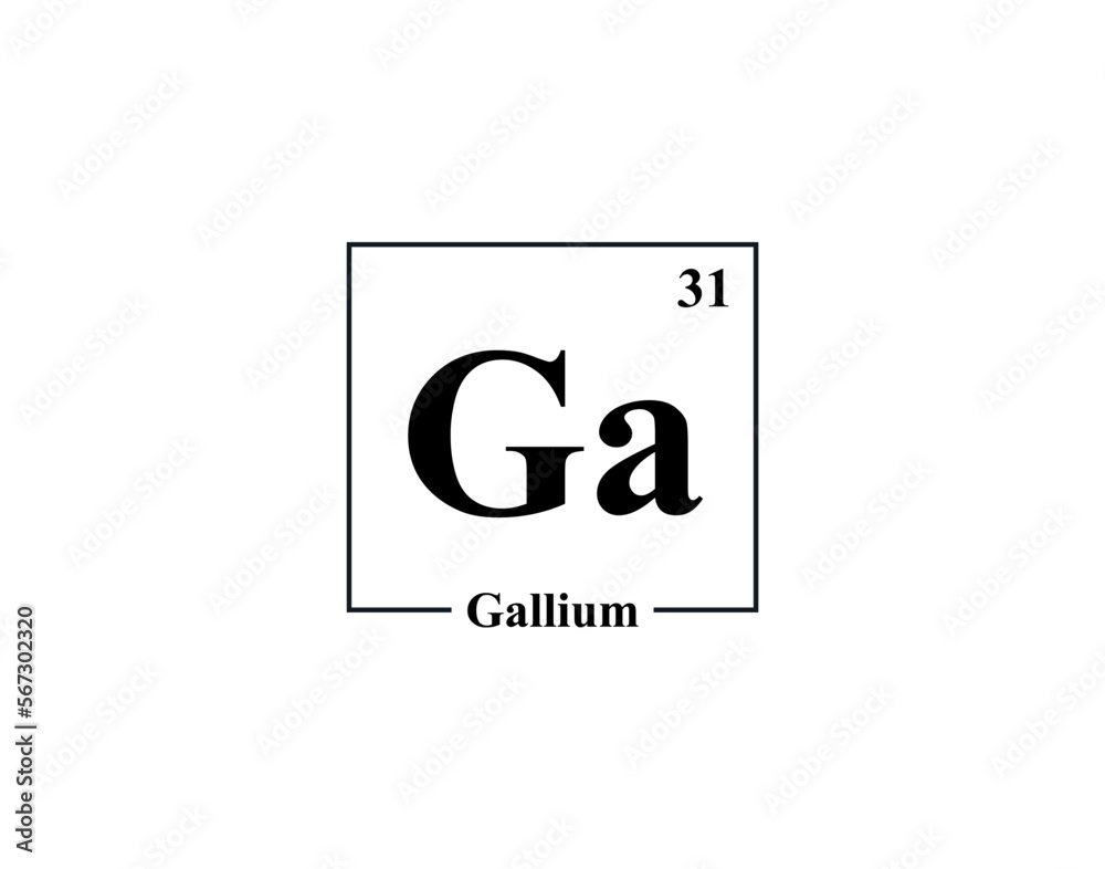 Gallium icon vector. 31 Ga Gallium Gallium icon vector. 31 Ga Gallium
