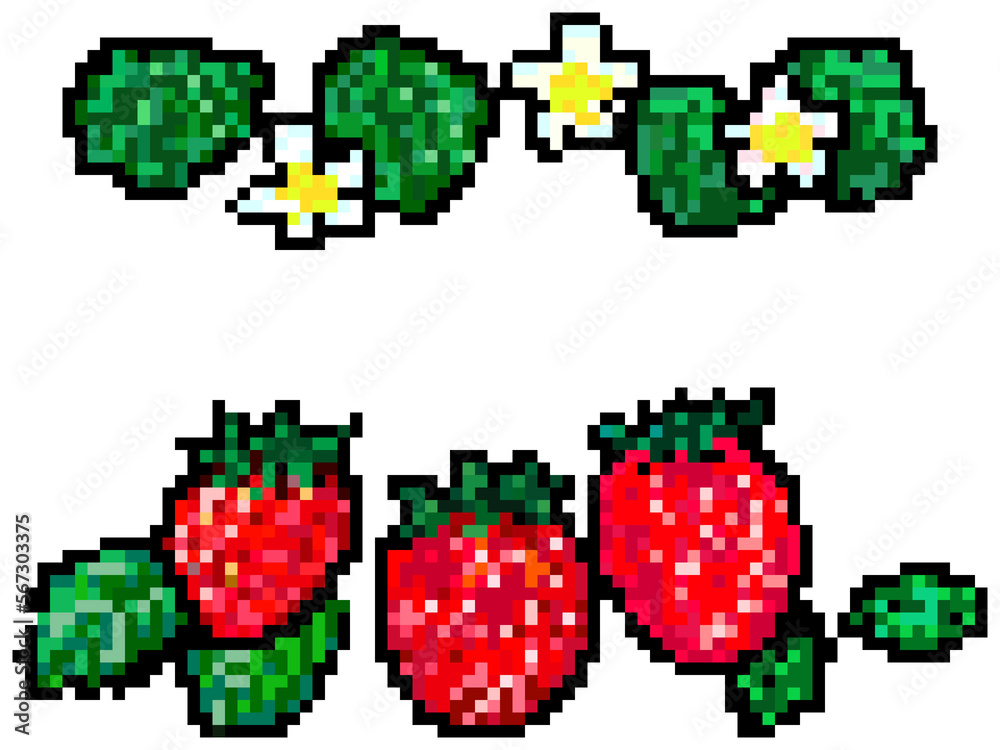 いちごのドット絵 いちごのドット絵