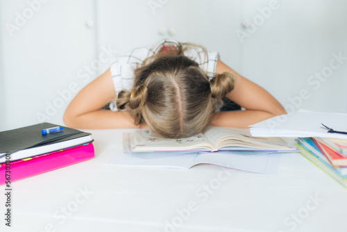 woman doing homework
