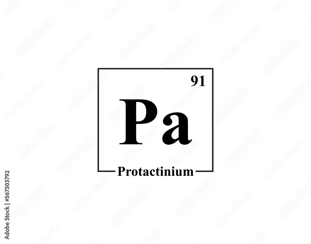 Protactinium icon vector. 91 Pa Protactinium90447 Protactinium icon vector. 91 Pa Protactinium90447