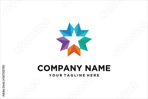 Free Download star logo designs, Elegant Star logo designs - GFXLoad