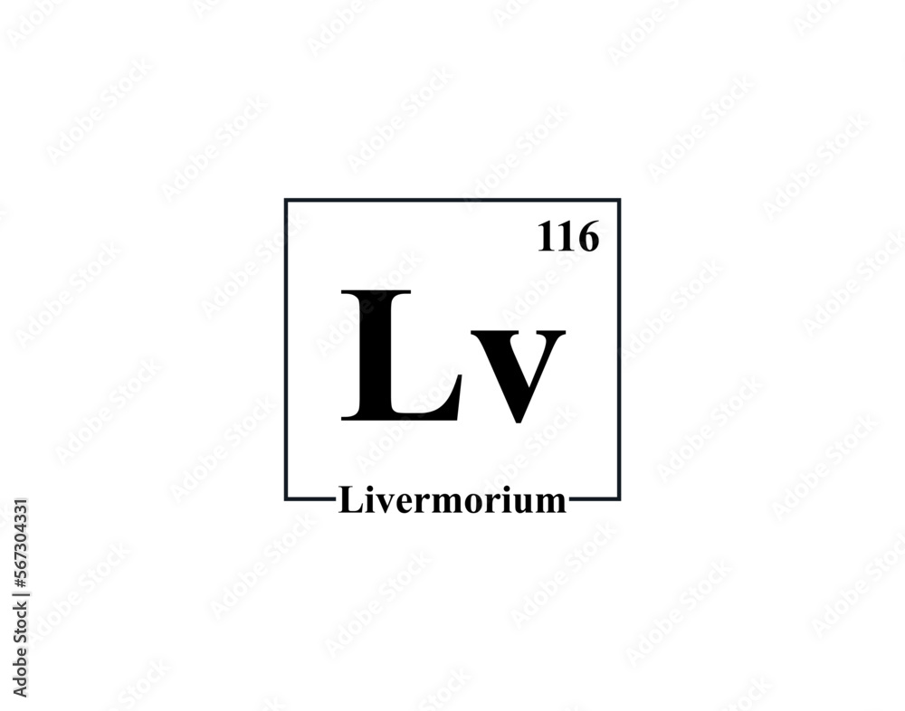 Livermorium icon vector. 116 Lv Livermorium Livermorium icon vector. 116 Lv Livermorium