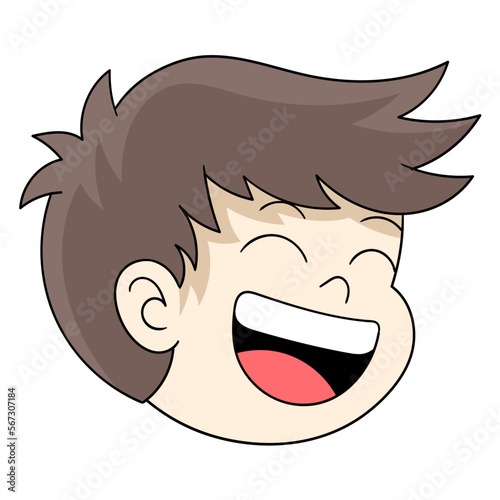 head boy was expression laugh mocking grin