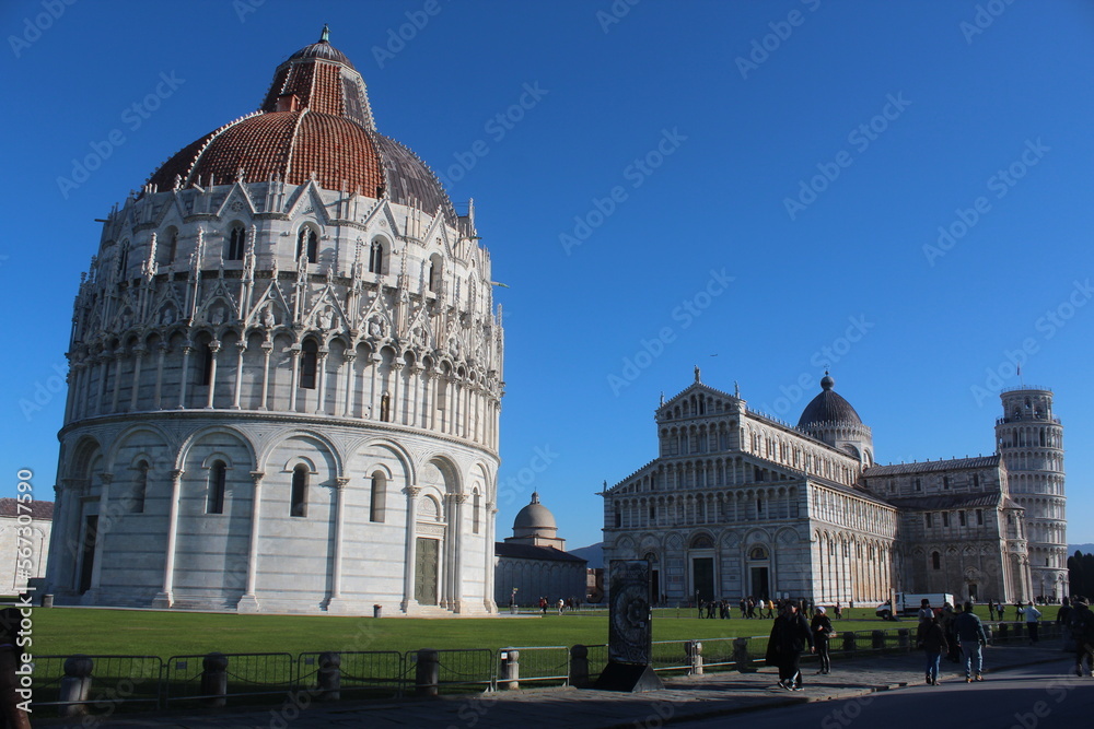 Leaning Tower of Pisa,Piazza dei Miracoli,Duomo di Pisa.  Pisa İtaly