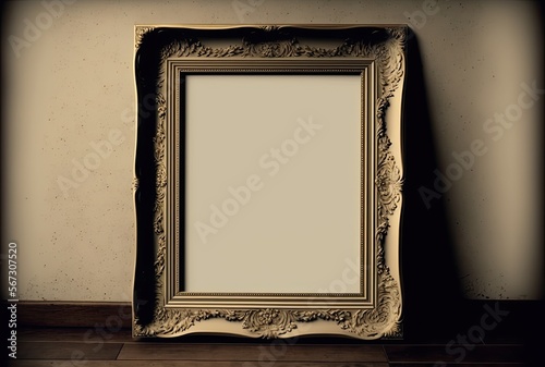 blank canvas framed in european style