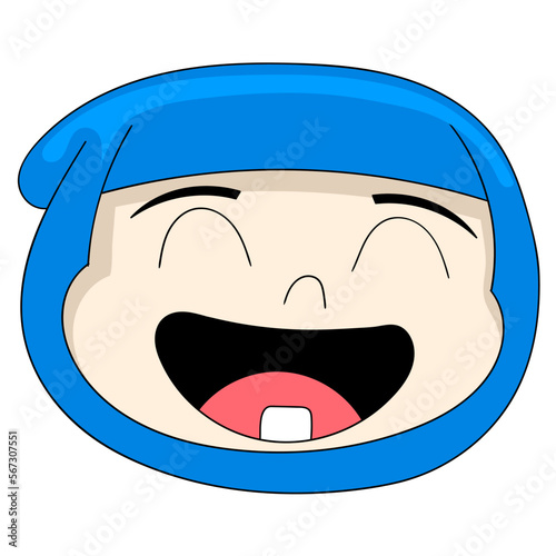 the head ninja was laughing happily