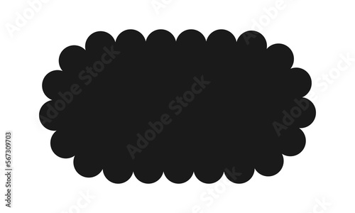 Scallop Edge Rounded Rectangle Shape Icon