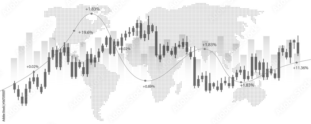 stock market business graph background image