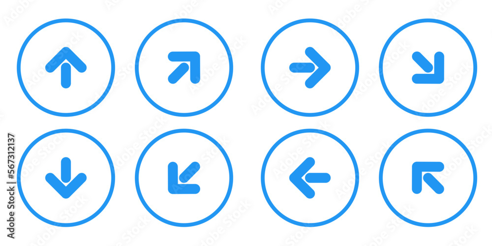 point direction arrow icon set point direction arrow icon set