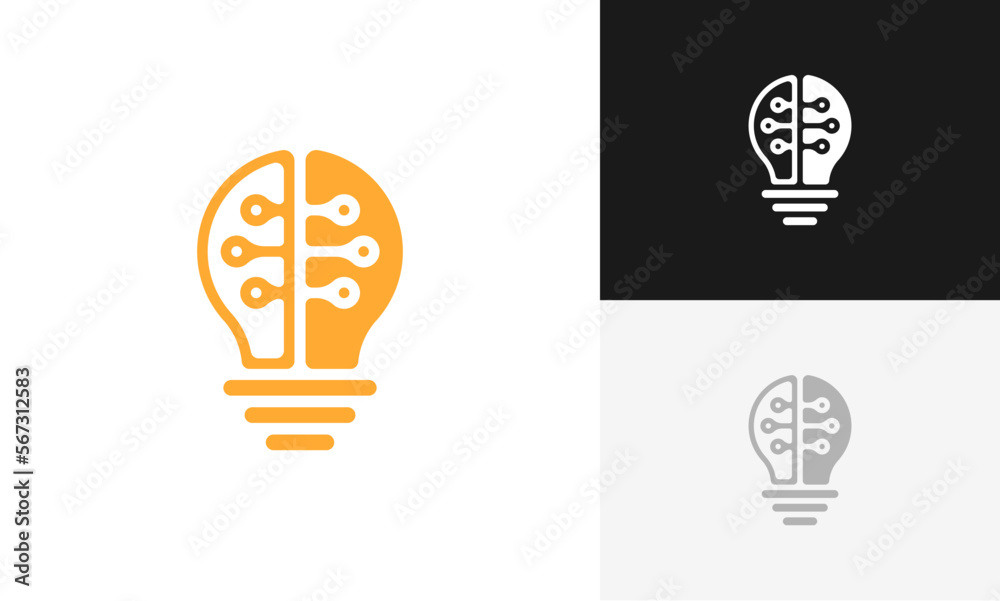 light bulb technology, tech idea logo icon design vector light bulb technology, tech idea logo icon design vector